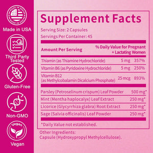 Dry up Breastmilk Fast, Dry up Milk Supply, Stop Breastfeeding Products for Women, Stopper Pumping & No Engorgement, Fast Milk Flow Reduction, 90 Capsules