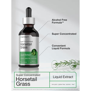 Horbäach Horsetail Herb Liquid Extract | Alcohol Free | 2 Fl Oz | Vegetarian, Non-Gmo, & Gluten Free Supplement