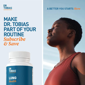 Dr. Tobias Lung Health - Lung Support Supplement with Vitamin C, Butterbur, Quercetin & Bromelain | Lung Cleanse & Detox Formula for Bronchial & Respiratory System Non-Gmo (60 Capsules, 60 Servings)