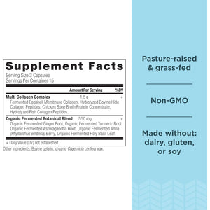 Ancient Nutrition Collagen Pills Peptides Powder Supplement, 45 Count, Hydrolyzed Multi Collagen Pills, Types I, II, II, V & X, Supports Healthy Skin and Nails, Gut Health and Joint Support