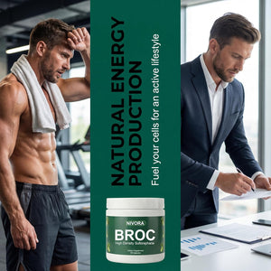 Nivora Broc High-Density Sulforaphane Supplement from Broccoli Sprouts – Immunity Support | Plant-Based Antioxidant Supplement | Supports Cellular Wellness & Overall Vitality