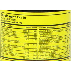 Nature'S Blend NAT B MULTIVITAMIN & MIN TB, Assorted, 100 Count