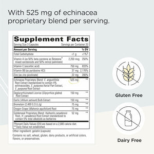 Integrative Therapeutics EHB - Immune Support Supplement with Vitamins A, C & B6* - Mineral Support with Zinc - Dairy-Free & Gluten-Free - 60 Capsules (20 Servings)