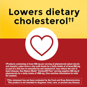 Nature Made Cholestoff Plus, Dietary Supplement for Heart Health Support, 100 Softgels, 25 Day Supply