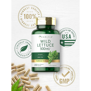Carlyle Wild Lettuce Extract | 200 Capsules | Non-Gmo, Gluten Free Supplement