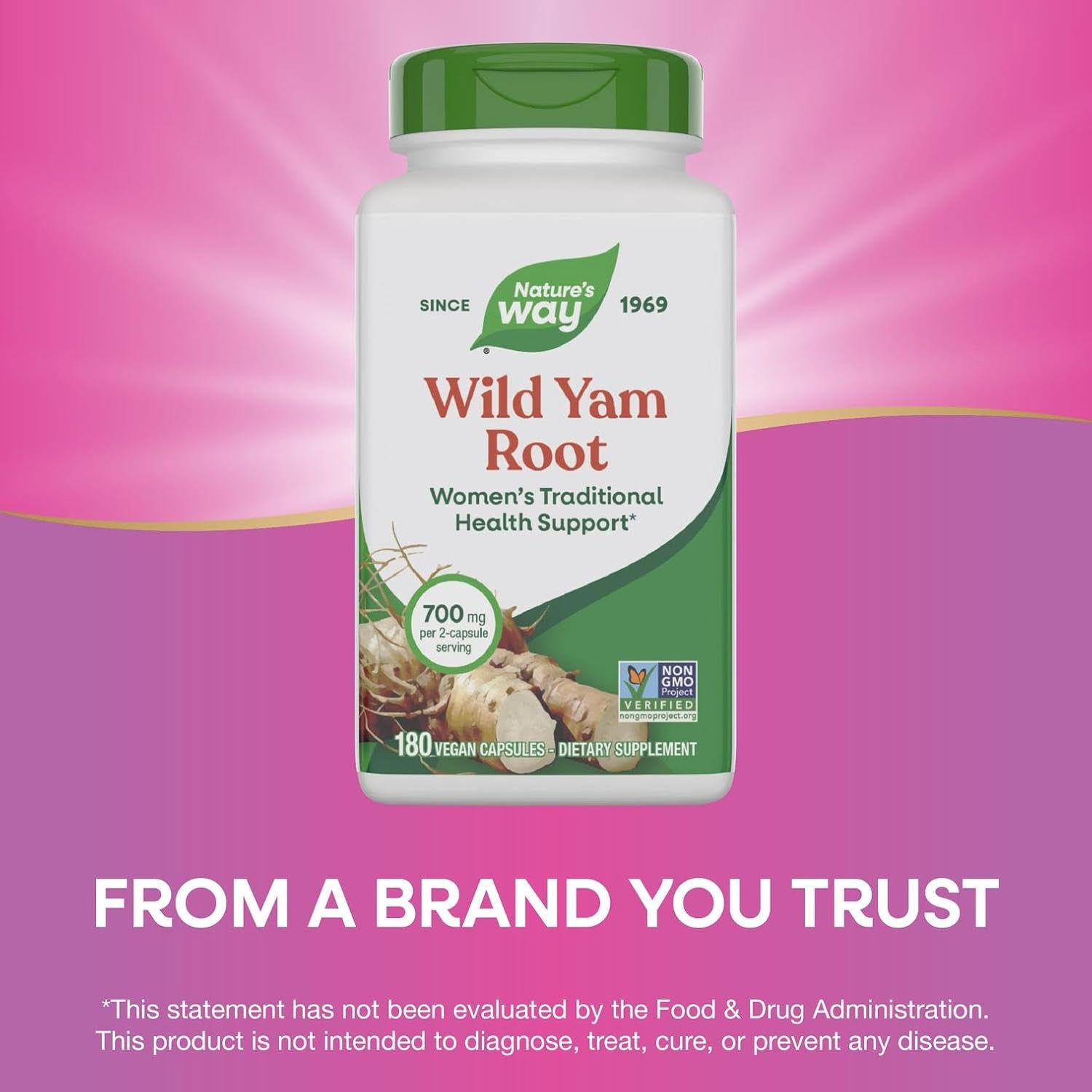 Nature'S Way Premium Herbal Wild Yam Root 850 Mg per Serving 180 Vcap