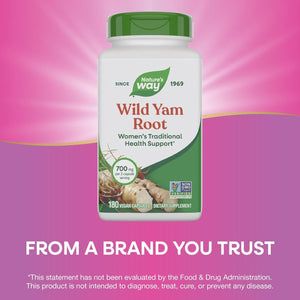 Nature'S Way Premium Herbal Wild Yam Root 850 Mg per Serving 180 Vcap