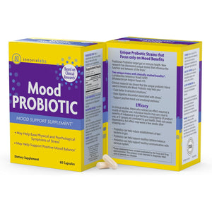 Innovixlabs Mood Probiotic for Women & Men, Clinically Studied Digestive & Mood Support Supplement, Lactobacillus Helveticus Rosell-52Nd & Bifidobacterium Longum Rosell-175, 60 Capsules