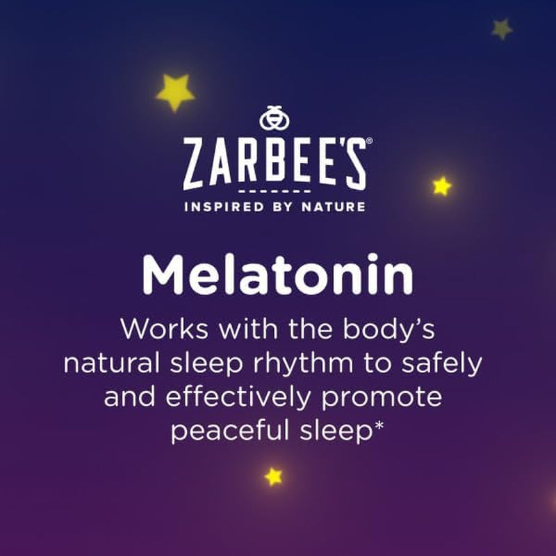 Zarbee'S Kids Sleep Supplement Liquid with 1Mg Melatonin; Drug-Free & Effective; Easy to Take Natural Berry Flavor for Children Ages 3 and Up; 1 Fl Oz Bottles, Pack of 2