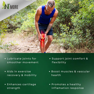 N'More Avocado Soybean Unsaponifiables Supplements - ASU Joint Health Supplement 400 Mg, Supports Joint Mobility & Cartilage, Non-Gmo, Dairy, Gluten & Shellfish Free, 60 Day Supply, Made in USA