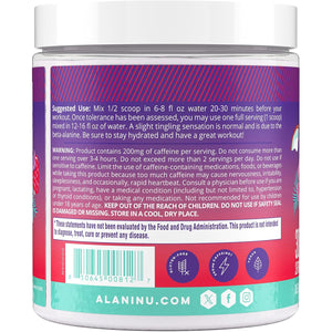 Alani Nu Pre Workout Powder Hawaiian Shaved ICE, Amino Energy Boost, Endurance Supplement, Sugar Free, 200Mg Caffeine, L-Theanine, Beta-Alanine, L-Citrulline, 30 Servings