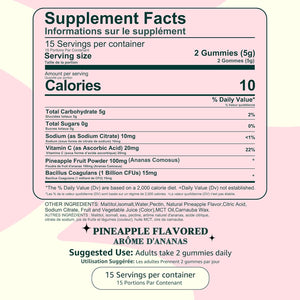 Premium Feminine Balance Gummies for Women - Pineapple Gummies for Women PH Balance Vaginal Probiotics for Women'S Health & Wellness, Vegan, Gluten-Free, Immune Support, 30 Counts