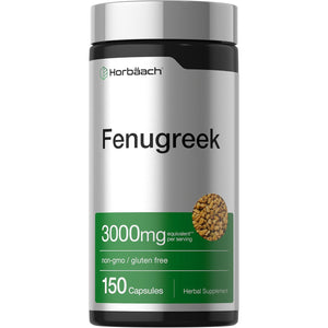 Horbäach Fenugreek Capsules | 150 Count | Non-Gmo & Gluten Free Extract | Fenugreek Seeds