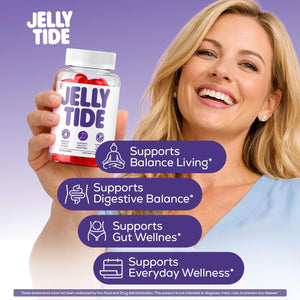 Jelly Tide Gummies - Official Jellytide Advanced Formula Premium plus Gummys All Natural Maximum Strength Jellytidegummies Support Vitamins Overall Health & Wellness, 60 Gummies for 1 Month