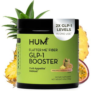 Flatter Me Fiber GLP-1 Booster – Fiber Supplement for Women & Men, Prebiotics & Enzymes for Weight Support, Reduce Bloating, Double GLP-1 Levels, Digestive & Gut Health (10 Servings)