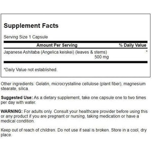 Swanson Japanese Ashitaba - Full Spectrum - Natural Formula for Immune System Support - (60 Capsules, 500Mg Each)