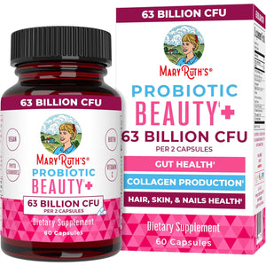 Maryruth Organics Probiotic Beauty Capsules | Vegan Collagen Support | anti Aging | Gut Health | Hair Skin and Nails Vitamins | Skin Care | Biotin | Non-Gmo Project Verified | 60 Count