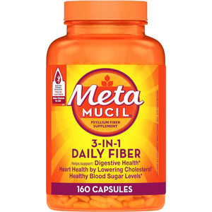 Metamucil Daily Fiber Supplement, 160 Capsules