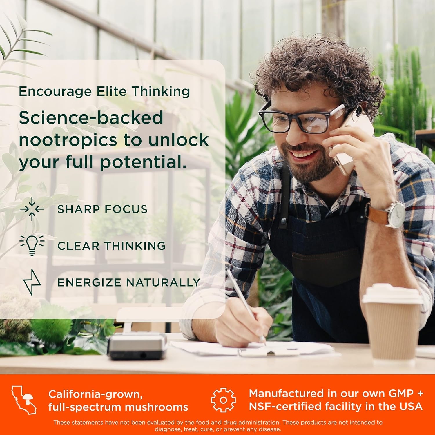 The Genius Brand Genius Consciousness - All-In-One Brain Health Supplement for Clarity - Supports Concentration, Creative Thinking, Energy & Memory - Powered by Nootropics - 15 Servings - Snow Cone