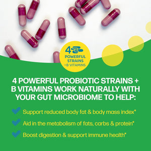 Culturelle Metabolism + Weight Management with Slimbiotics® Probiotic Capsules – 30 Count – Helps Safely Manage Weight - Promotes Healthy Metabolism and Physical & Mental Energy