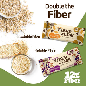 Nugo Fiber D'Lish Cinnamon Raisin, 12G High Fiber, Vegan, 150 Calories, 16 Count