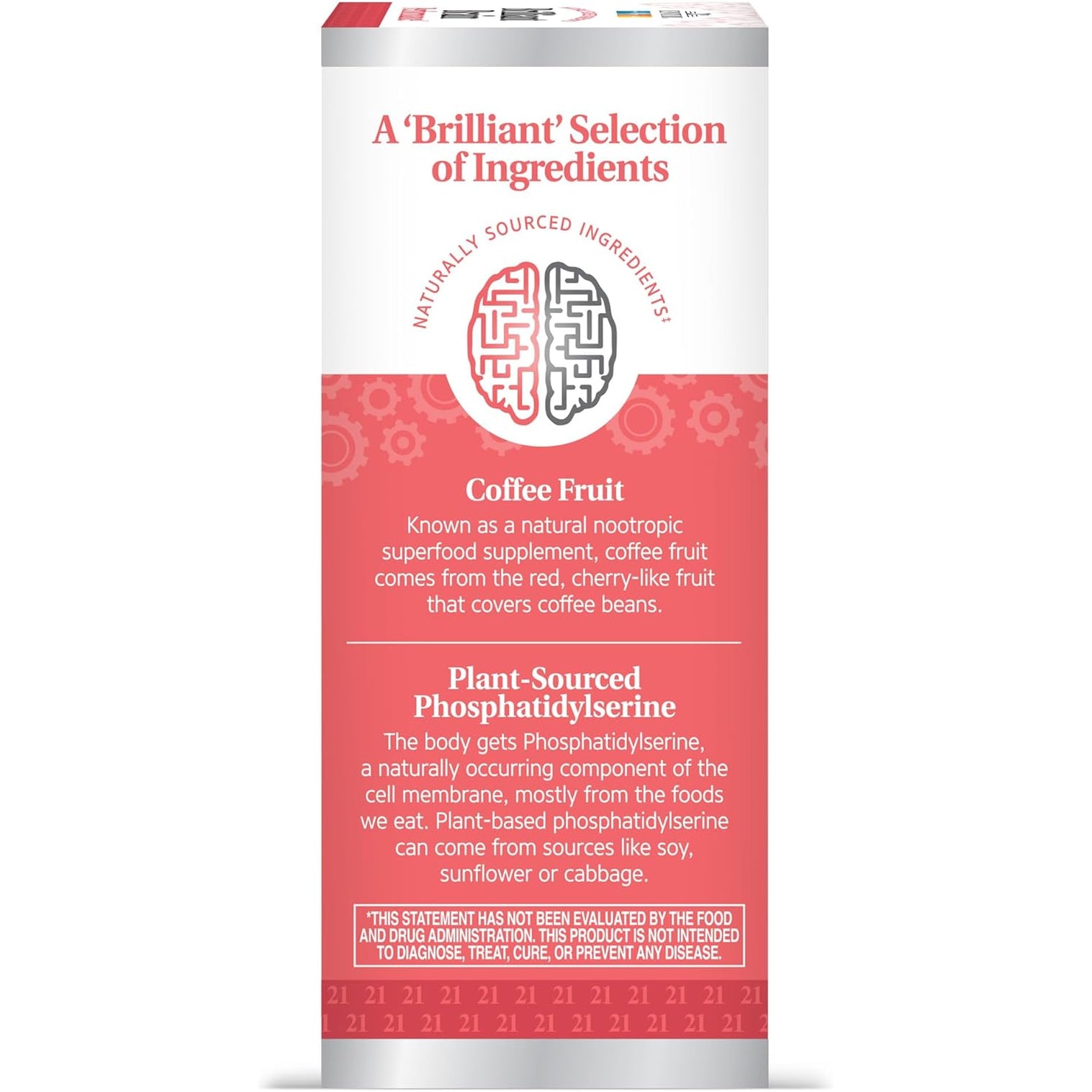 21St Century Brilliant Brain Performance Capsules, (30 Count), Cognitive Health Support, Contains Plant-Sourced Phosphatidylserine & Nootropic Coffee Fruit Extract, Decaf & Gluten Free