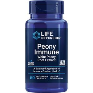 Life Extension Peony Immune, White Peony Root, Immune Health Support, Immune System, Gluten-Free, Non-Gmo, Vegetarian, 60 Capsules