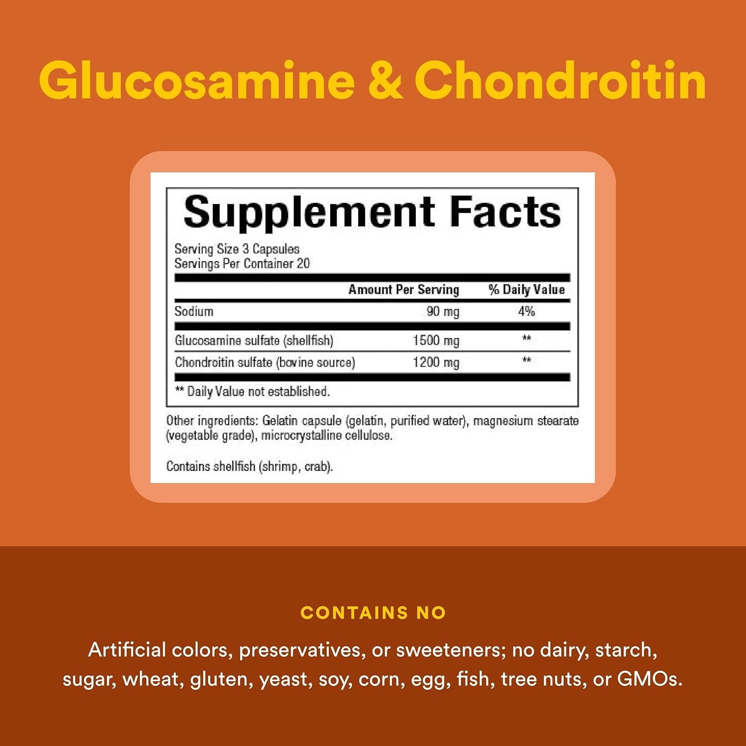 Natural Factors, Glucosamine & Chondroitin, Supports Healthy Joints and Connective Tissue, 120 Capsules