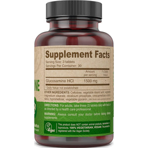 DEVA Vegan Vitamins Glucosamine Tablets, 90-Count Bottle