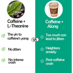 Wellveravida L Theanine Caffeine Liquid Drops, High Potency L-Theanine 100Mg W. Caffeine Vitamin B12 B6, Natural Nootropic Brain for Smooth Energy Focus Alertness, 6X Stronger than Pills Powder Gum