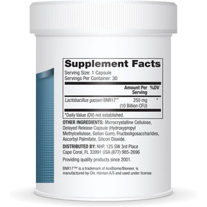 Dr. Mercola Biothin Probiotic - Lactobacillus Gasseri BNR17 - Supports Digestive Health & Metabolism - 30 Delayed-Release Capsules (30 Servings)