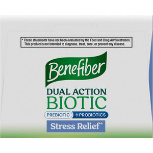 Benefiber Dual Action Biotic plus Stress Relief, 18 Count Stick Packs