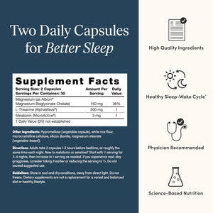 The 'Pause Life Sleep Supplement, Non Habit Forming Nighttime Blend of Magnesium, Microactive Melatonin, & L Theanine, Sleep & Relaxation Support for Men & Women, Gluten Free, 60 Capsules, 30 Servings