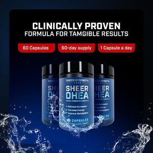 DHEA Supplement for Men DHEA 100Mg - Pure DHEA Supplement for Men for Strength and Hormone Balance - DHEA for Women and Men - High Purity Enhanced Absorption 60 SV USA