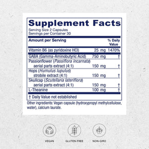 Vitanica, GABA Ease, Calming Support, Vegan, 60 Capsules