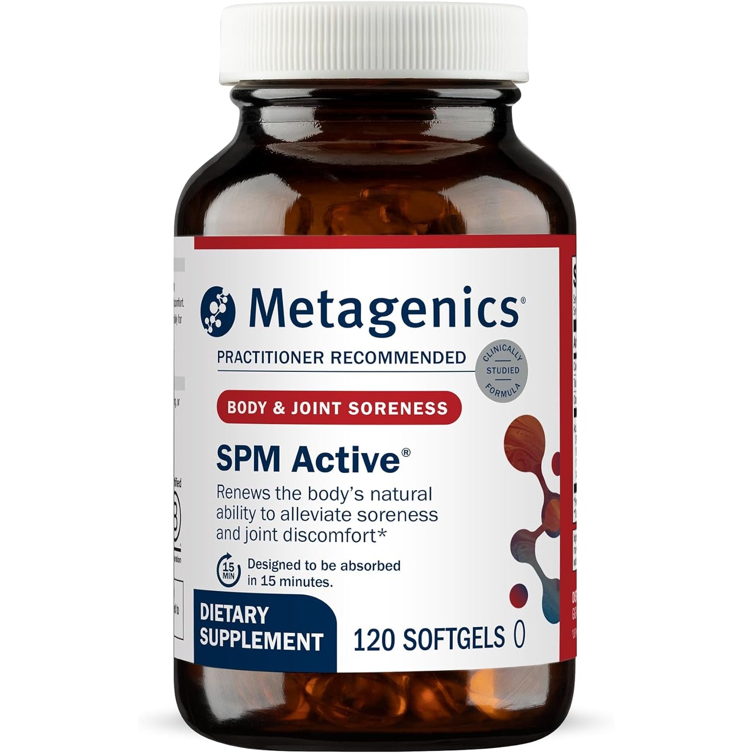 Metagenics SPM Active - Specialized Pro-Resolving Mediators from Marine Oils - Supports Normal Inflammatory Response, Tissue Health, Joint Comfort, Immune Health - Non-Gmo, Gluten-Free - 120 Softgels