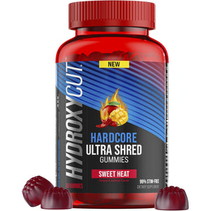 Hydroxycut Hardcore Ultra Shred Gummies, Sweet Heat - 99% Stimulant Free - Includes Capsaicin & B Vitamins - for Women & Men