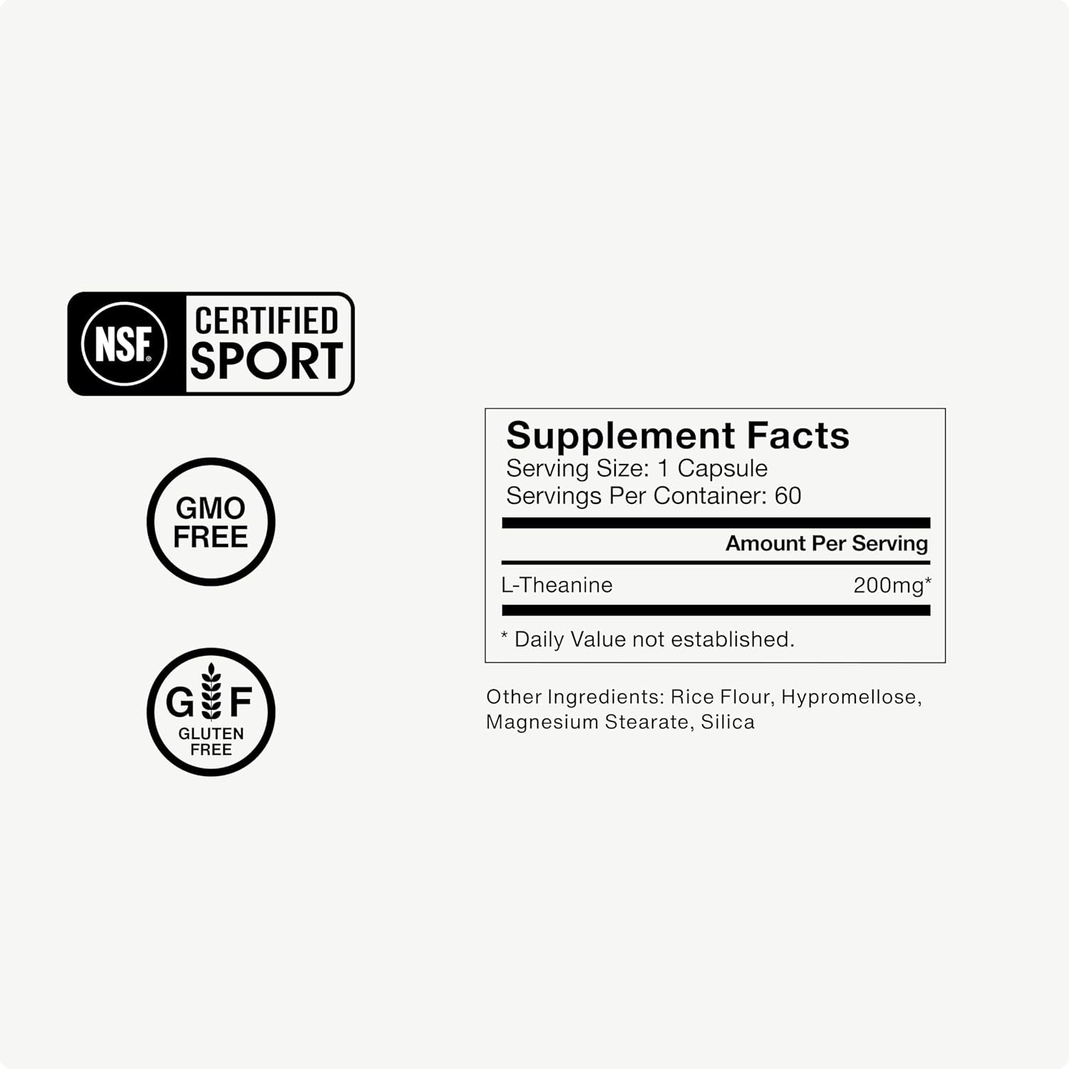 Momentous L-Theanine Supplement - 200 Mg Capsules to Promote Relaxation & Focus - NSF Certified for Sport - GMO- & Gluten-Free - 60 Servings