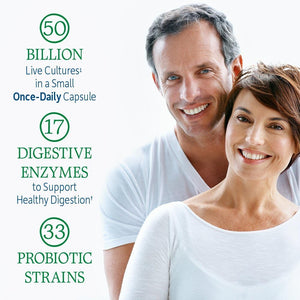 Garden of Life Probiotics for Women and Men - Raw Probiotics Colon Care 50 Billion CFU and Enzymes, Shelf Stable Once Daily Acidophilus Probiotic for Regularity and Immune Health Support, 30 Capsules