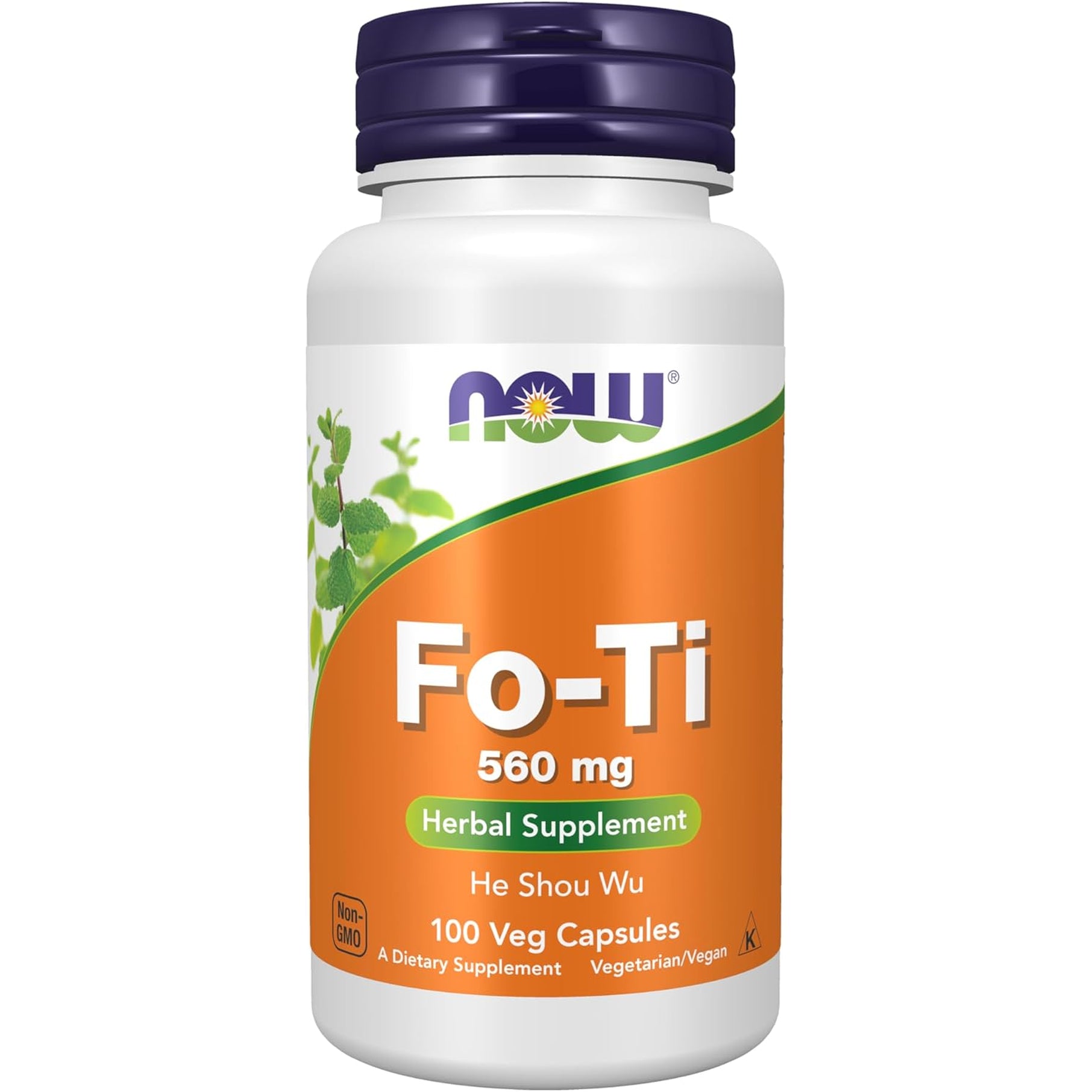 NOW Foods Supplements, Fo-Ti (Polygonum Multiflorum) 560 Mg, Ho Shou Wu, Herbal Supplement, 100 Veg Capsules