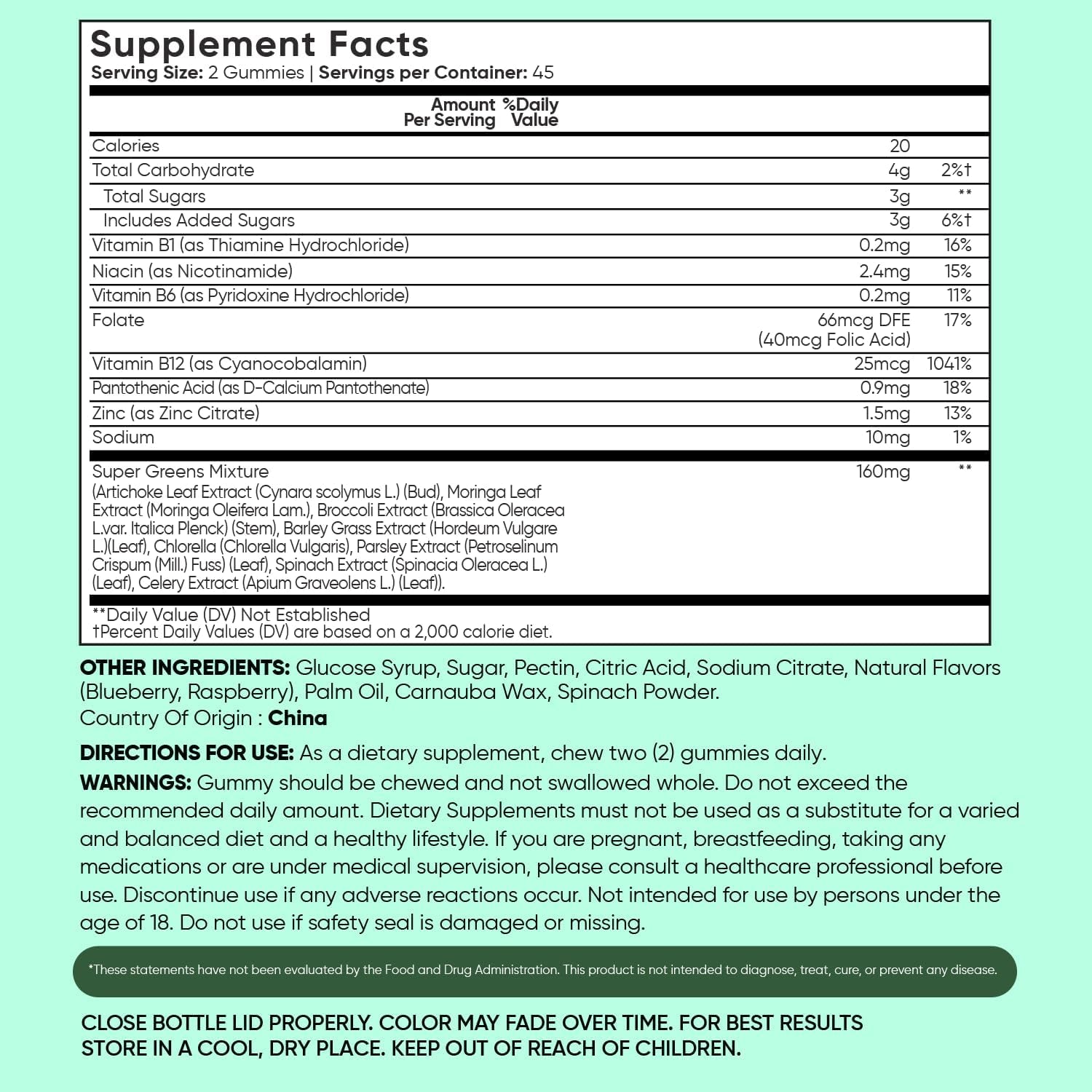Weightworld Super Greens Gummies - Energy, Immunity, Gut & Digestive Health - 45-Day Supply - Daily Greens Supplements - Moringa, Broccoli, Spinach + Vitamins & Minerals - 90 Vegan Superfood Gummies