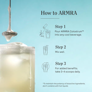 ARMRA Colostrum Powder | Unflavored | Gut Health & Bloating | Skin & Hair | Immunity | Keto, Gluten & Fat-Free | 30 Servings