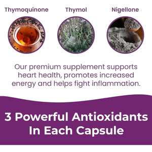 Infinite Age Dry Organic Black Seed Oil Extract Capsules, 60 Count - Nigella Sativa Immune Booster for Optimal Skin, Hair, Memory, Focus, Brain Health and Immunity - Thymoquinone Supplement