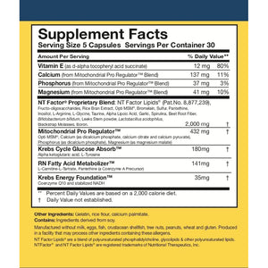 Researched Nutritionals ATP Supplements for Cellular Health & Energy Support - ATP Fuel - Vitamin E, Coq10 & NADH to Promote Mental Clarity & Healthy Mitochondria (150 Capsules)