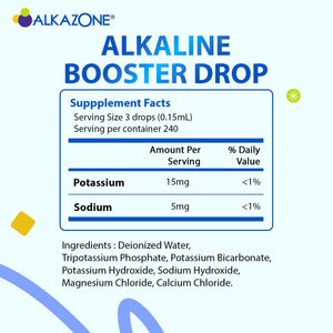 ALKAZONE Make Your Own Alkaline Water - Alkaline Booster Drop 1.25 Oz (2 Packs)