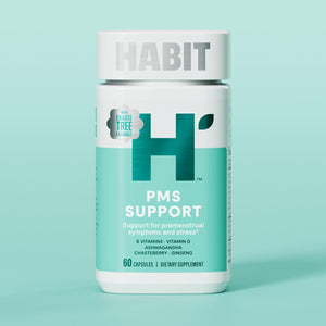 Habit PMS Support Supplement for Women (60 Capsules) - Supports Premenstrual Symptoms & Stress, Hormone Balance, Mood, B Vitamins, Vitamin D, Chasteberry, Ashwagandha, Gluten-Free, Non-Gmo (1 Pack)