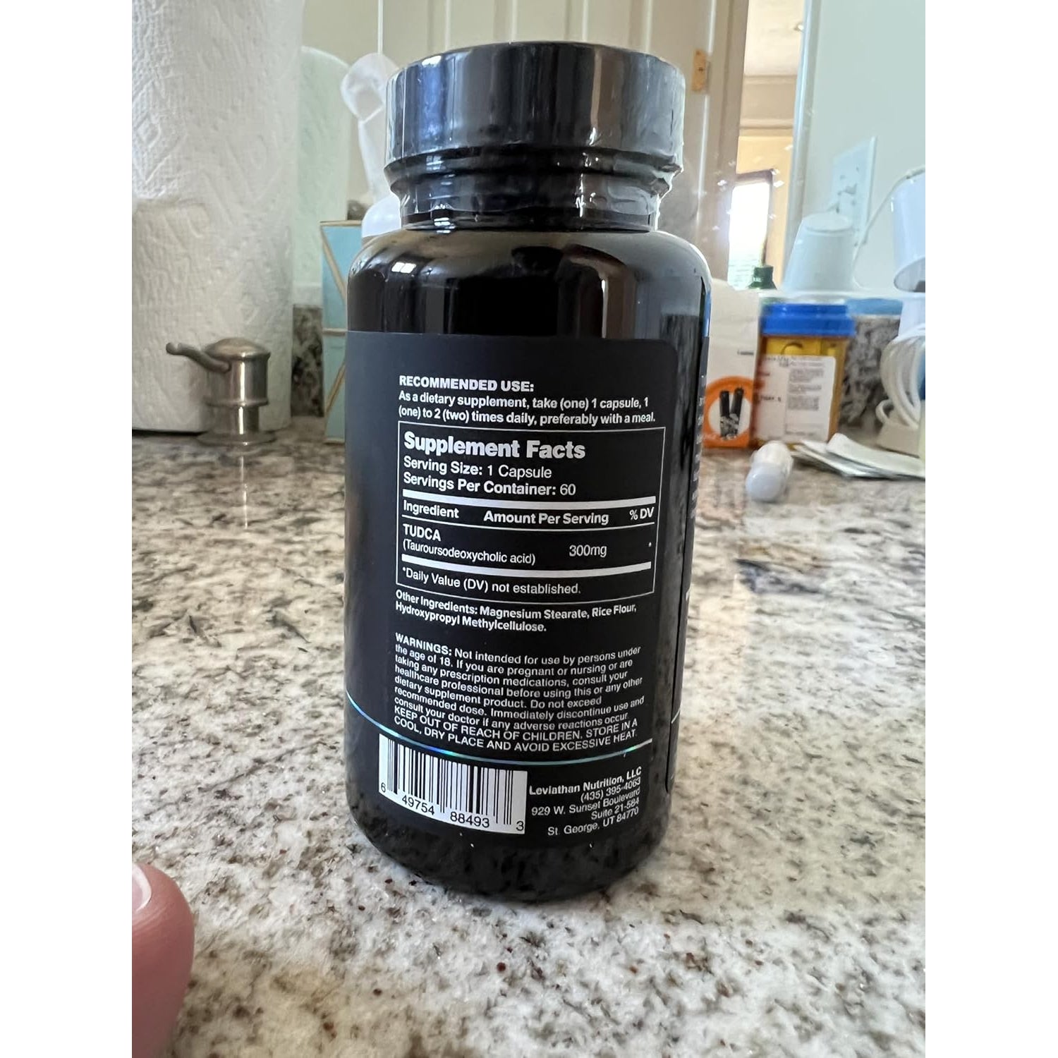 Leviathan Nutrition TUDCA Bile Salts 300Mg - Tudca (Tauroursodeoxycholic Acid) Supplement 60 Capsules